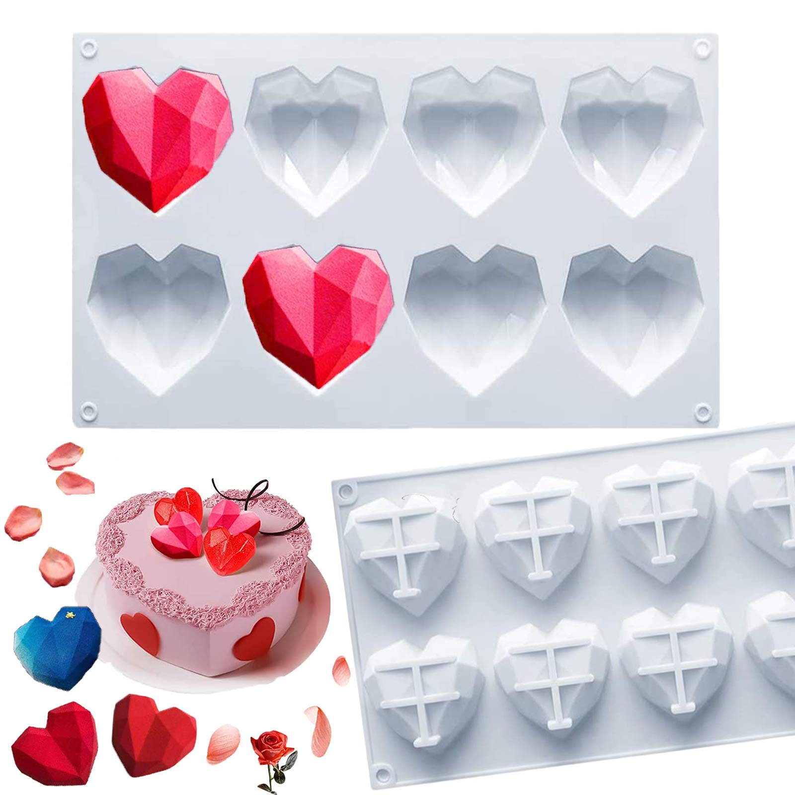 Cake Mould Tin Set of 3 Pcs Mold Heart Round Square for Microwave Oven –  SquareBazaar