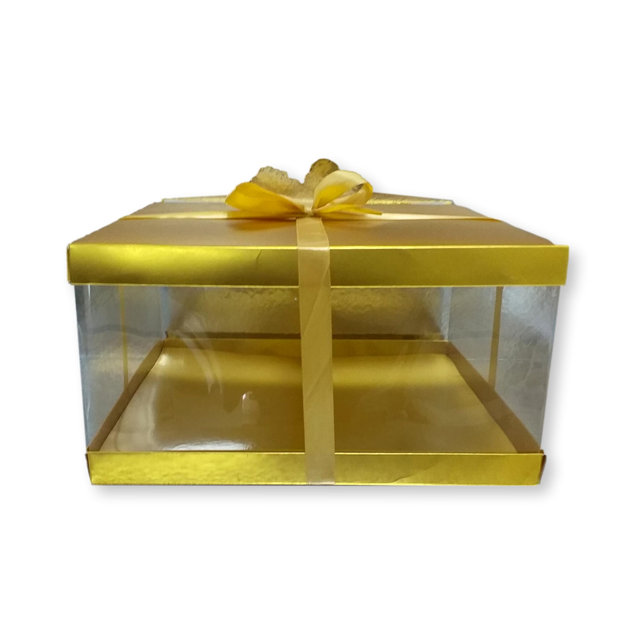Amazon.com: Clear Cake Box,4 Pcs Transparent Cake Box with Ribbon for  Pastries10