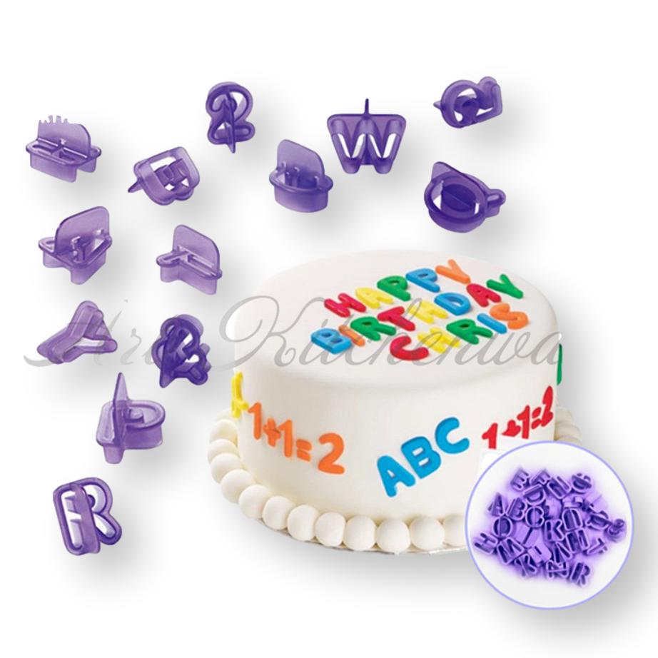 Happy Birthday Alphabet Plastic Plunger Cookie Making Tools Press Decorate  Cake Fondant Baking Supplies Dough Cutter