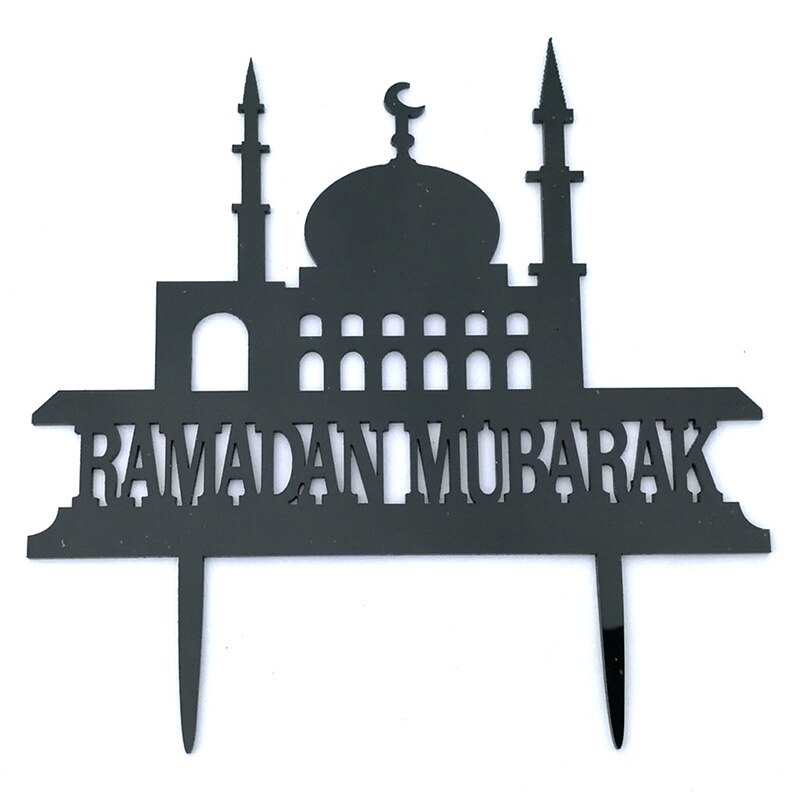 Amazon.com: Gold Glitter Mosque Cake Topper Cheer to Moon Castle Lantern  Islamic Ramadan Eid Festival Theme Party Decor Supplies : Grocery & Gourmet  Food