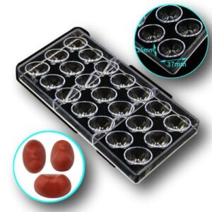 Poly Carbonate  Bean Shape Chocolate Mold