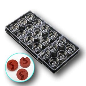 Poly Carbonate Round Graphic Shape Chocolate Mold