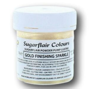 Sugarflair GOLD FINISHING SPARKLE Powder Pump 25g