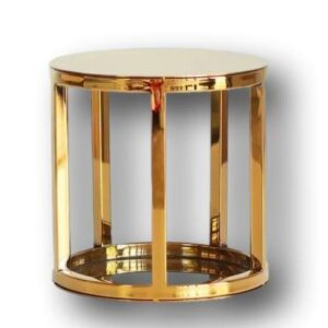 6″ Round Metallic gold cake stand divider 6"cm Tall